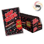 Full Box 24x Packs Pop Rocks Strawberry Flavor Popping Candy .33oz Free Shipping