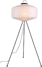 Lexi Lighting Seren Tripod Floor Lamp, White Paper Shade with Black Metal Base, Overall Height 136cm, Vertical Lantern Light, Artistic Tall Standing Lamp for Homestay, Hotel, Household Decor