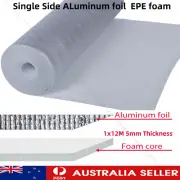 EPE Foam Heat Reflective Foil 1x12M 5MM Radiant Barrier Thermal Insulation Sheet