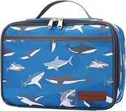 Insulated Lunch Bag for Children/Teens/Kids - Lunch Box for Daily Office Work School Outdoor Activities - Reusable Leakproof Cooler Bag Picnic Zipper Organizer (Shark)