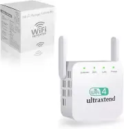 Ultraxtend Wifi Booster 2024 with Ethernet Port 2.4G Speed up to 300 Mbps Signal