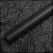 Wrapping Paper Roll Sydney Paper Flower Fruit Gift Wrapping Thin and Light Christmas Children's Day Mother's Day 27.5in (Color : Black)