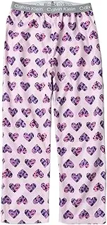 [Calvin Klein] Girl`s Brushed Micro PJ Pants (Pink(U2105R)/Heart, X-Large)
