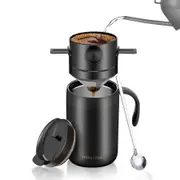 3 Piece Set Portable Stainless Steel Thermos Cup Coffee Drip Spoon Outdoor Home