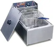 Stainless Steel Electric Deep Fryer with 10L Pan 5.5L oil Capacity