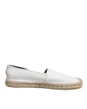 Dolce & Gabbana Women Leather Espadrilles SlipOn - Casual - White -Size 43