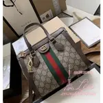 （精品二手） GUCCI 古馳 OPHIDIA系列 GG小號托特包 米色 手提包 斜挎包 547551 現貨