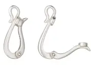 Clasp, 1 Sterling Silver 18x10mm Magnetic Hinged Hook Bail Clasp