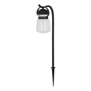 20" Black Metal Low Voltage LED Path Landscape Light Clear Seeded Glass Lens