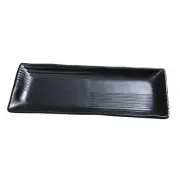 Yanco China BP-2209 Black Pearl Asian Style Melamine 8.5" x 4" Plate - 4 Doz