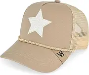 [VINTAGE HAVANA] Black Trucker Hats Women | Mesh Adjustable Snapback Hat | Men & Women Trendy Fashion Baseball Cap