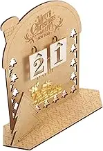 SWOOMEY 1 Set of Christmas Wooden Cabin Calendar Wooden Calendar Christmas