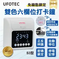 在飛比找momo購物網優惠-【UFOTEC】S3 六欄位點矩陣雙色液晶款微電腦打卡鐘(附