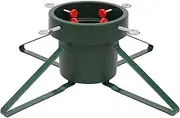 Harbour Housewares Classic Real Christmas Tree Stand - Green - 5.5in (14cm) - Metal Large Live Christmas Tree Decor Xmas Tree Holder for 2.5m Height with Water Holder & Adjustable Trunk Support