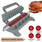 Barbecue Skewer Kebab Maker Mold Plastic Press Mould BBQ Making Meat Manual Tool