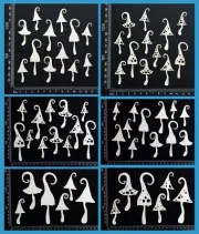 White Chipboard Embellishments - Fantasy - Collection Two