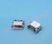 2x Micro USB Socket Female Plug Port Jack 5P With Solder Pins 6.4 w/ Poles AU B