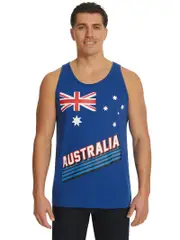 Lowes Australian Flag Royal Blue Tank Top