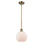 Innovations Ballston Athens 8" 1 Light Mini Pendant 1S, BB/FR - 516-1S-BB-G121-8