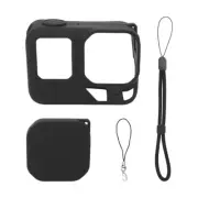 Black Camera & Lens Protective Cover Case Set for Insta360 Ace Pro 2 Accessories