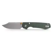 NEW Vosteed Raccoon Green Micarta Bowie Top Liner Lock 14C28N Folding Knife - A2