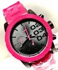 Rare ,Uniqe Diesel DZ5362 Women's Watch Red Silicone Band, Gray Dial NO BOX