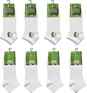 [COSHAL] 6 Pairs Mens Bamboo Trainer Socks Low Cut Ankle Socks Short Athletic Sock for Sports, Running, Gym, Casual Mens No Show Trainer Sock's