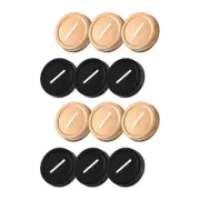 12Pcs Metal Coin Slot Lid 70mm Canning Cap for Money Saving Black Rose Gold