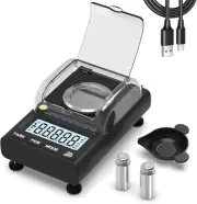 Precision Milligram Scale 100g x 0.001g with Calibration Weight and Accessories