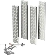 XARILK 4 PCS Diamond Knife Sharpening Stones Set with Aluminum Base 16×2.2 cm, Diamond Plates Kit for XARILK Type Sharpeners System, 240# 400# 600# 1000# Grit