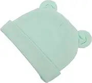 [HORIALENCE] Cute Bear Ear Newborn Bonnet Soft Cotton Toddler Hat Baby Girls Boys Beanie Winter Knit Hat for Newborns Light Green