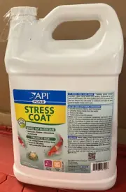 API Pond Stress Coat 1 Gallon Makes Tap Water Safe and Protects Fish. Exp 5/2026