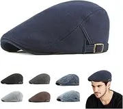[Siribelle] Barrett Men's Flat Cap Adjustable Flat Cap Vintage Beret Newsboy Peaked Cap Gatsby Ivy Irish Hat