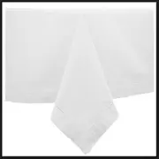 Country Table Cloth Hemstitch Tablecloth White 150x300cm Rectangle