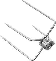 1Pc Stainless Steel Rotisserie Meat Forks Durable BBQ Forks for Chicken Kebab Grill Lightweight Resistant Barbecue Skewers Essential Outdoor Cooking Tools