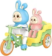 Acunny Simulated Electric Rabbit Tricycle Toy - Interactive Rabbit Tricycle Toy - Portable Interactive Rabbit Tricycle Toys for Boys Girls Birthday Gift and Birthday Gift