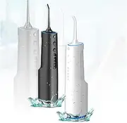 FREEZYMAN Cordless water floss cleaner Household Portable Water Floss Set of 2 Electric Flushing Devices 4 Modes IPX7 Waterproof Professional Cordless Oral Cleaner with 360ml Detachable Telescopic Wat