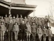 Boy Scout Old Photo - Colonel Roosevelt is shown with the group of Boy Scouts of
