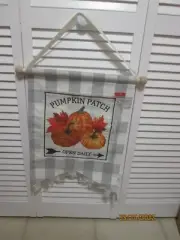 Thanksgiving Fall Door Wall Hanger "Pumpkin Patch" 16" X 19" (w/o hanging part)