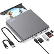 External CD DVD Drive USB 3.0 Type C CD/DVD ROM Burner CD DVD +/-RW Optical D...