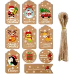 100PC MERRY CHRISTMAS KRAFT PAPER TAGS DIY HANDMADE GIFT