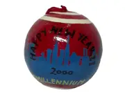 Bloomingdales 2000 Millennium Hand Painted Y2K Ornament Happy New Year