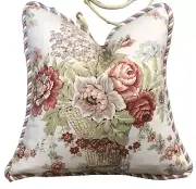 Accent Pillow 14 x 14, Flower Basket Fabric print by Lee Jofa