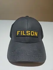 Filson Mesh Snap-Back Logger Cap. Black.