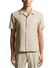 Peserico Linen Short Sleeve Camp Shirt