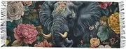 [AIXIWAWA] Elephant and Flower Women's Pashminas Scarf, Shawls Wrap Lightwight Tassel for Evening Dress Dinner Party, Multicolor