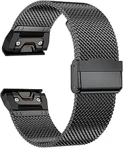 CZKE 20MM 26mm 22mm Quick Fit Strap for Garmin Fenix 7S 7X 7 Pro Fenix 6S 6X 6 5S 5X 5Plus Tactix 7 Forerunner 965 955 Enduro Stainless Steel Band Watchbands