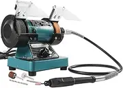 LIBAOTML Mini Bench Grinder with Variable Speed for Polishing, Polishing and Jewelry Making, Small Bench Polisher and Professional Lapidary Equipment for Rocks, Metals and Gems