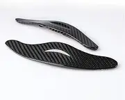 Car Steering Wheel Shift Paddles for Camry C&orolla 2012-2018 Carbon Fiber Car Steering Wheel Shift Paddle Extension Pad Cover 2PCS HTEOPOEKFR(Black)
