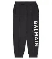 [Balmain Kids] Balmain Kids Logo cotton jersey sweatpants Y 10 black